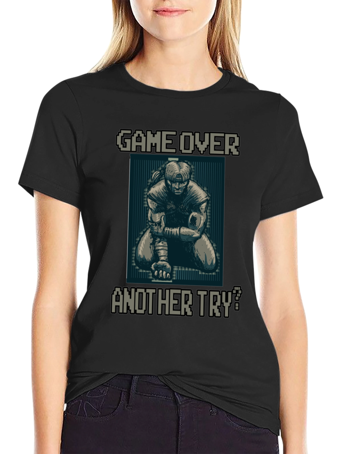 Camiseta Game Over Another Try? Retro
