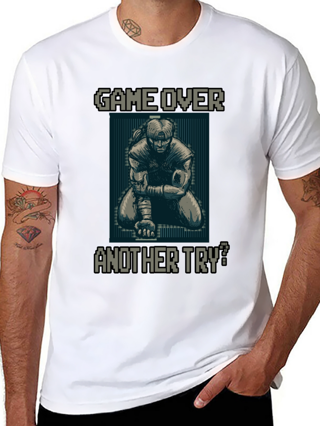Camiseta Game Over Another Try? Retro
