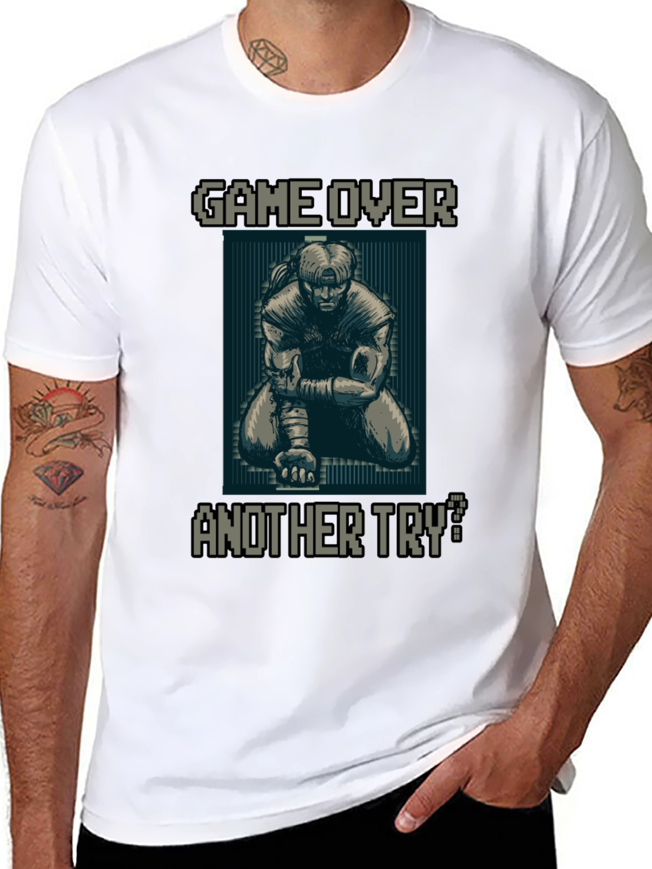 Camiseta Game Over Another Try? Retro