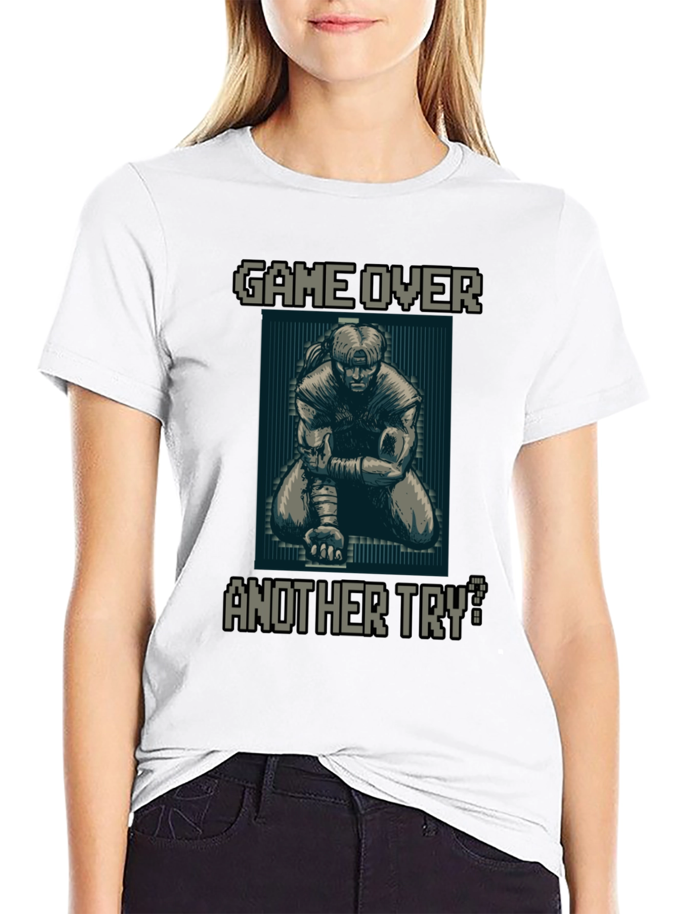 Camiseta Game Over Another Try? Retro