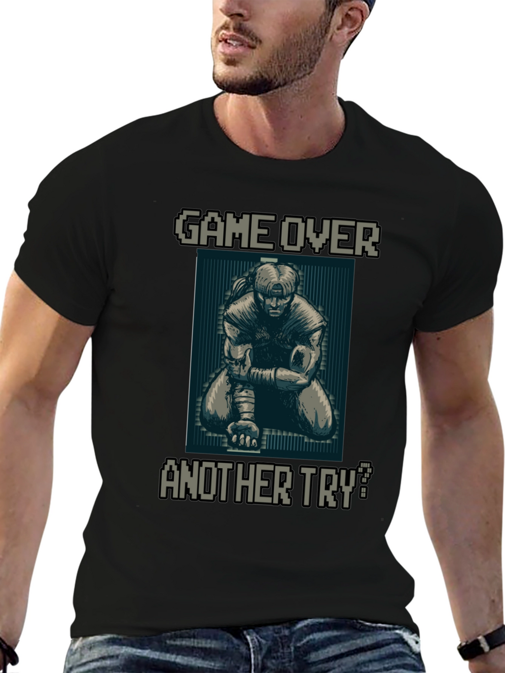 Camiseta Game Over Another Try? Retro