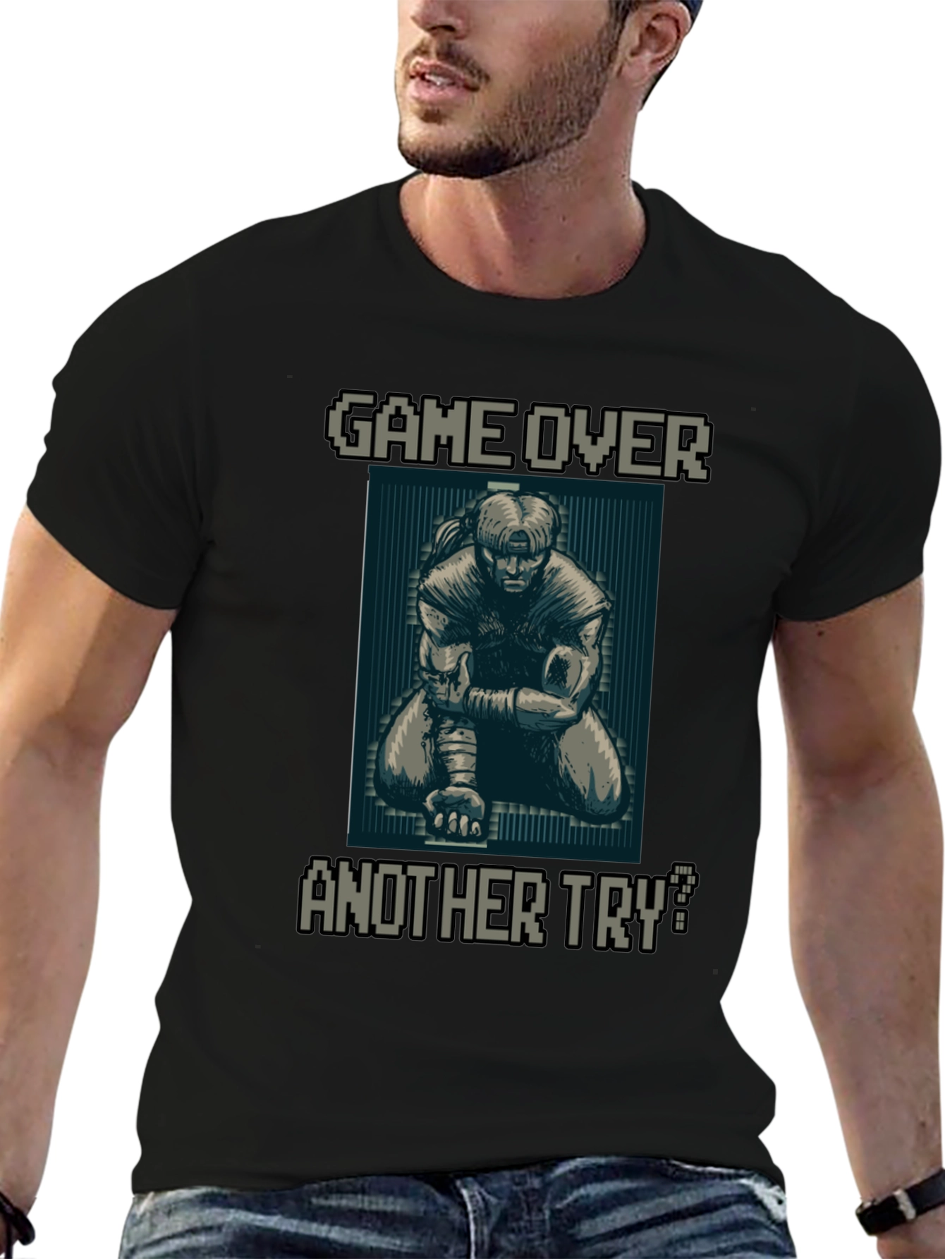 Camiseta Game Over Another Try? Retro