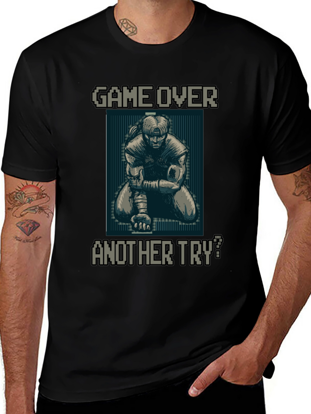 Camiseta Game Over Another Try? Retro