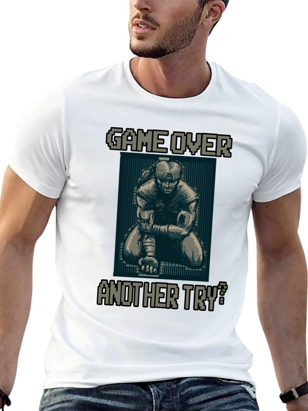 Camiseta Game Over Another Try? Retro