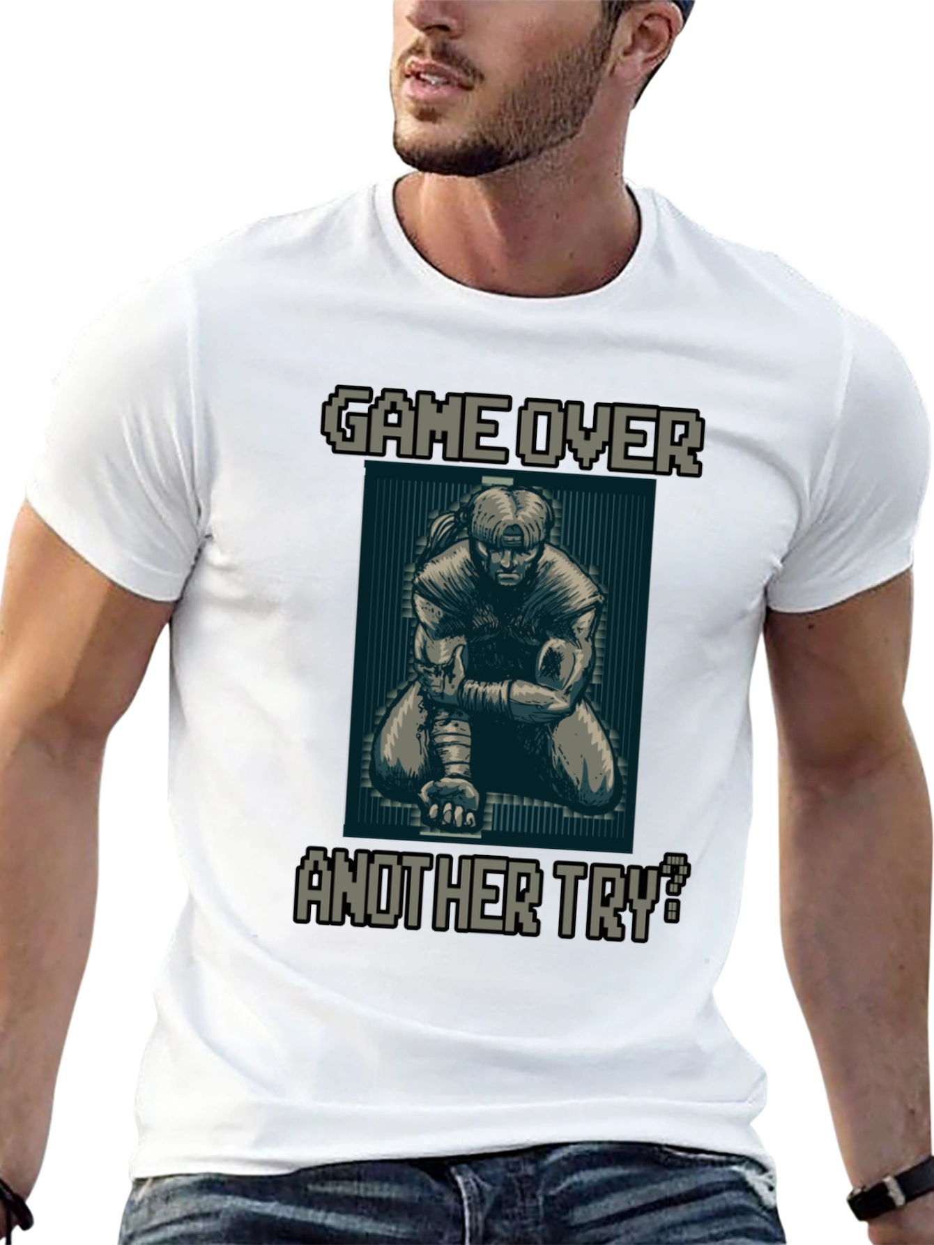 Camiseta Game Over Another Try? Retro