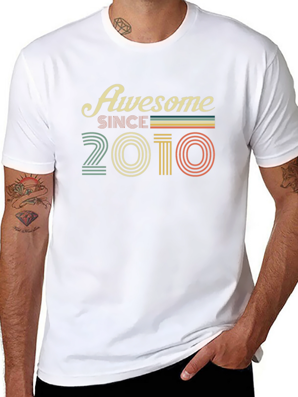 Camiseta Negra Awesome Since 2010