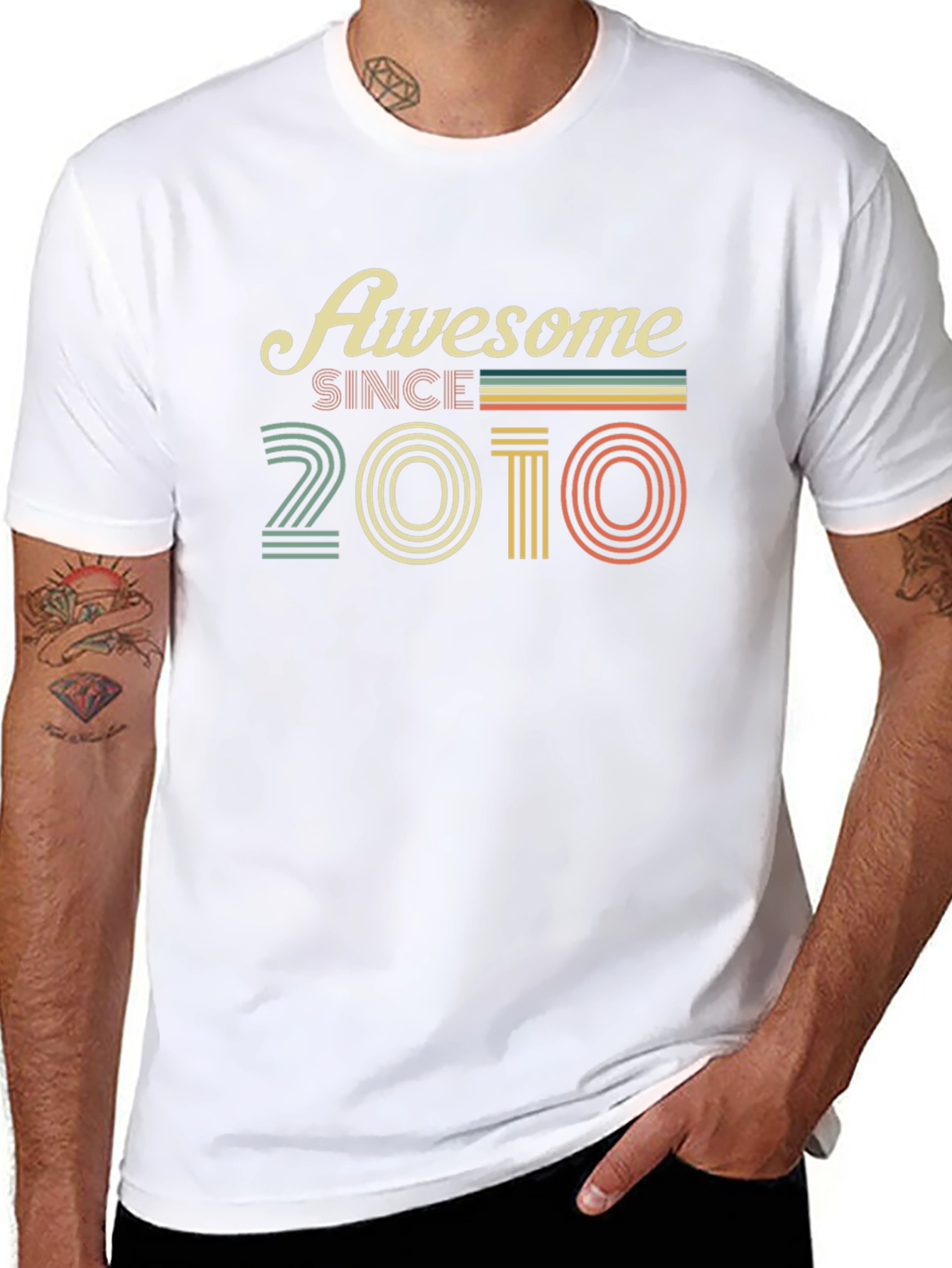 Camiseta Negra Awesome Since 2010