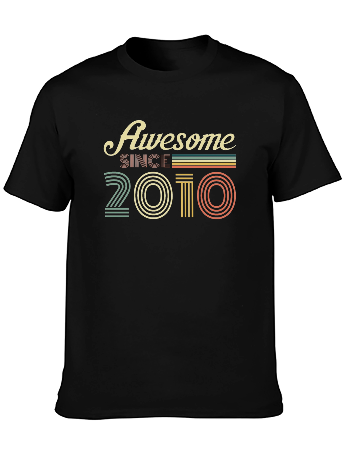 Camiseta Negra Awesome Since 2010