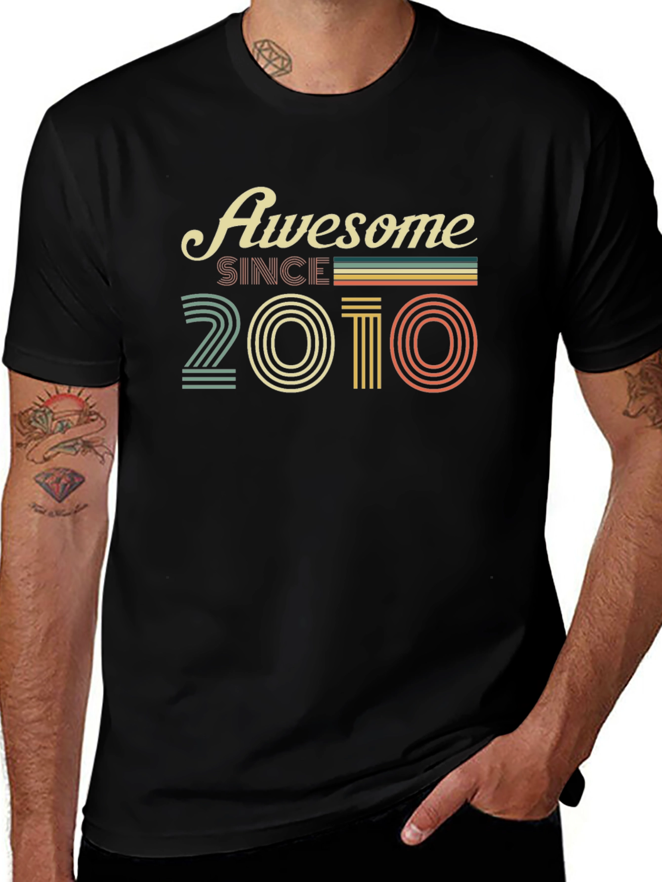 Camiseta Negra Awesome Since 2010