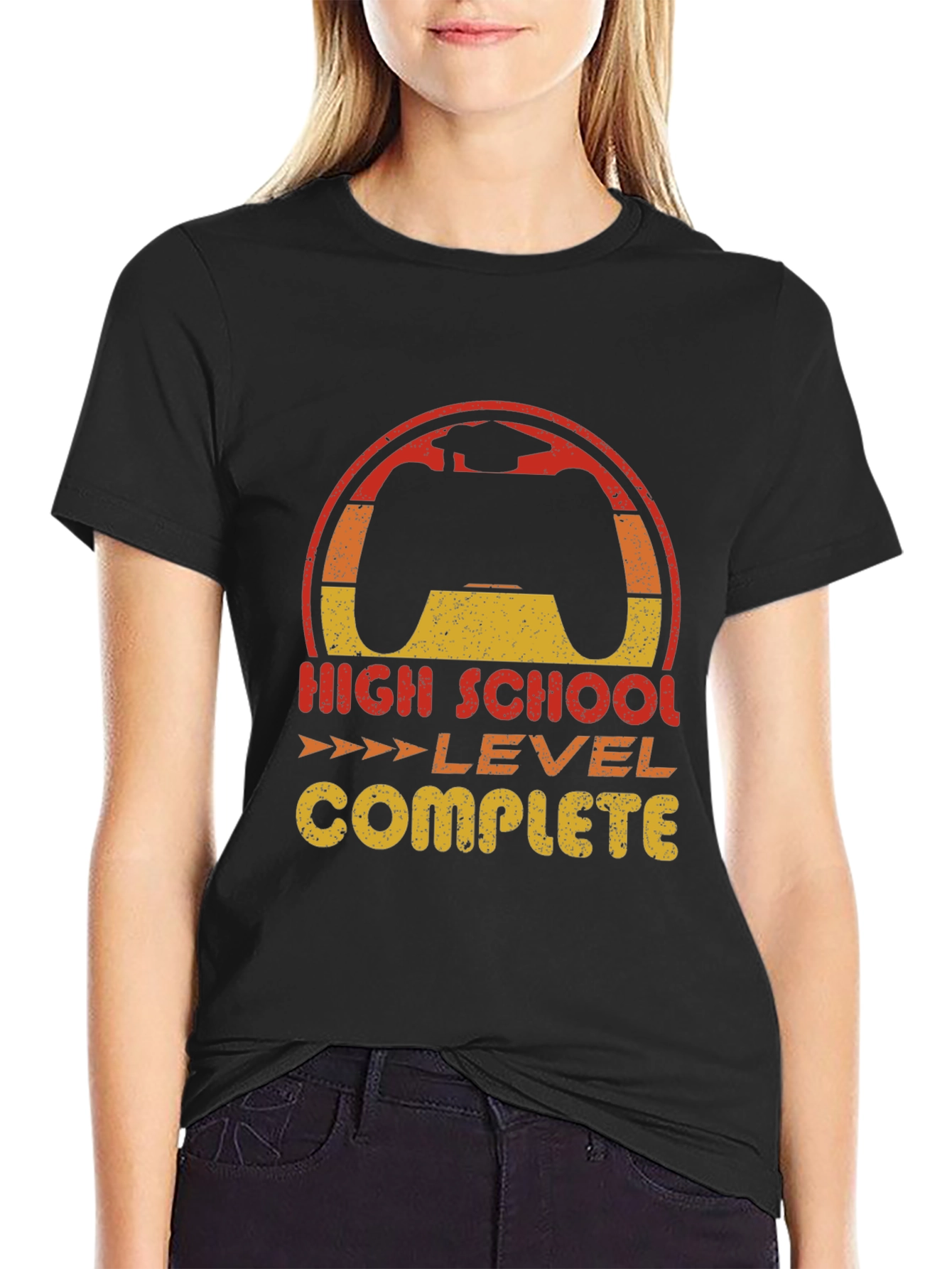 Camiseta High School Level Complete - Gamer Graduado