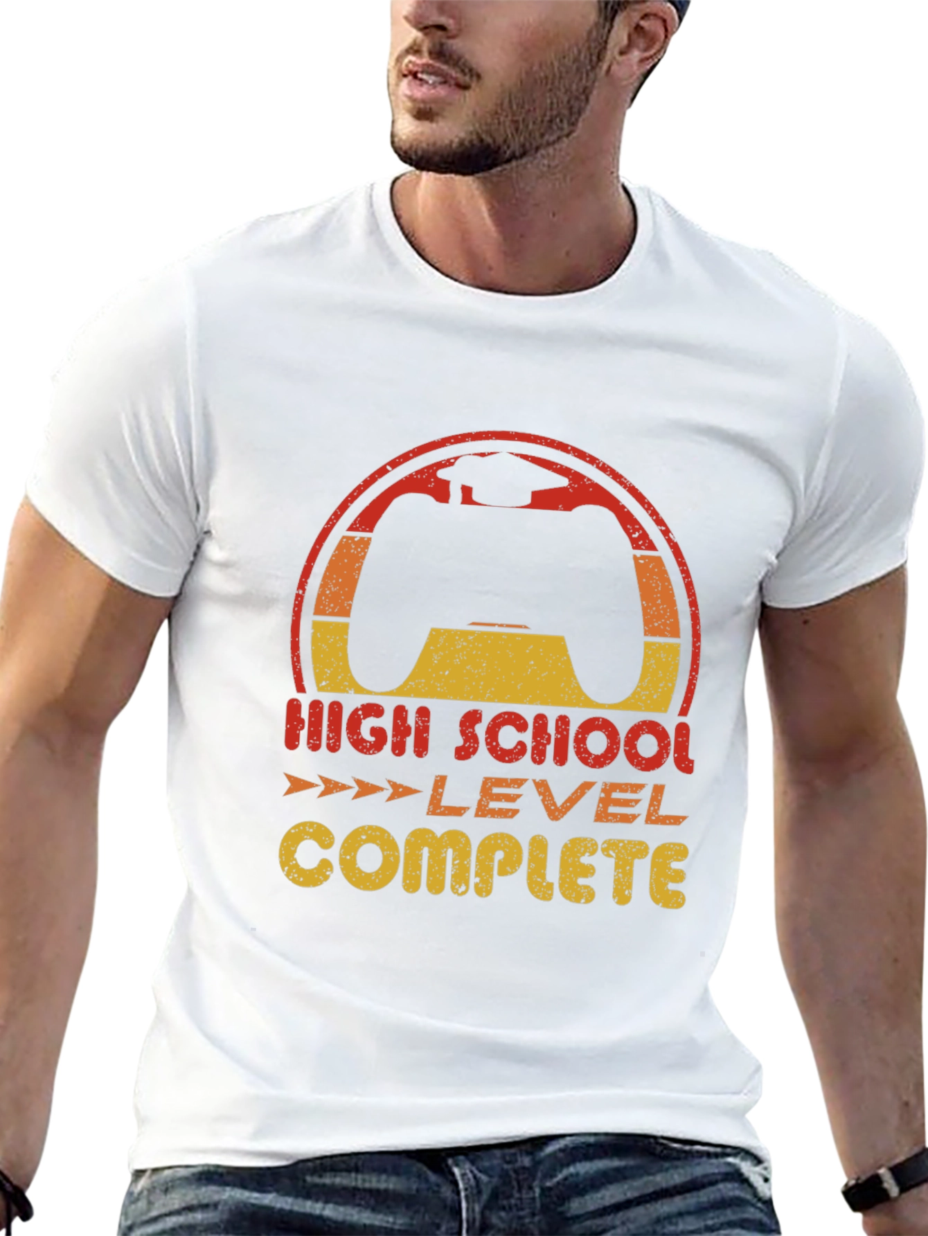 Camiseta High School Level Complete - Gamer Graduado