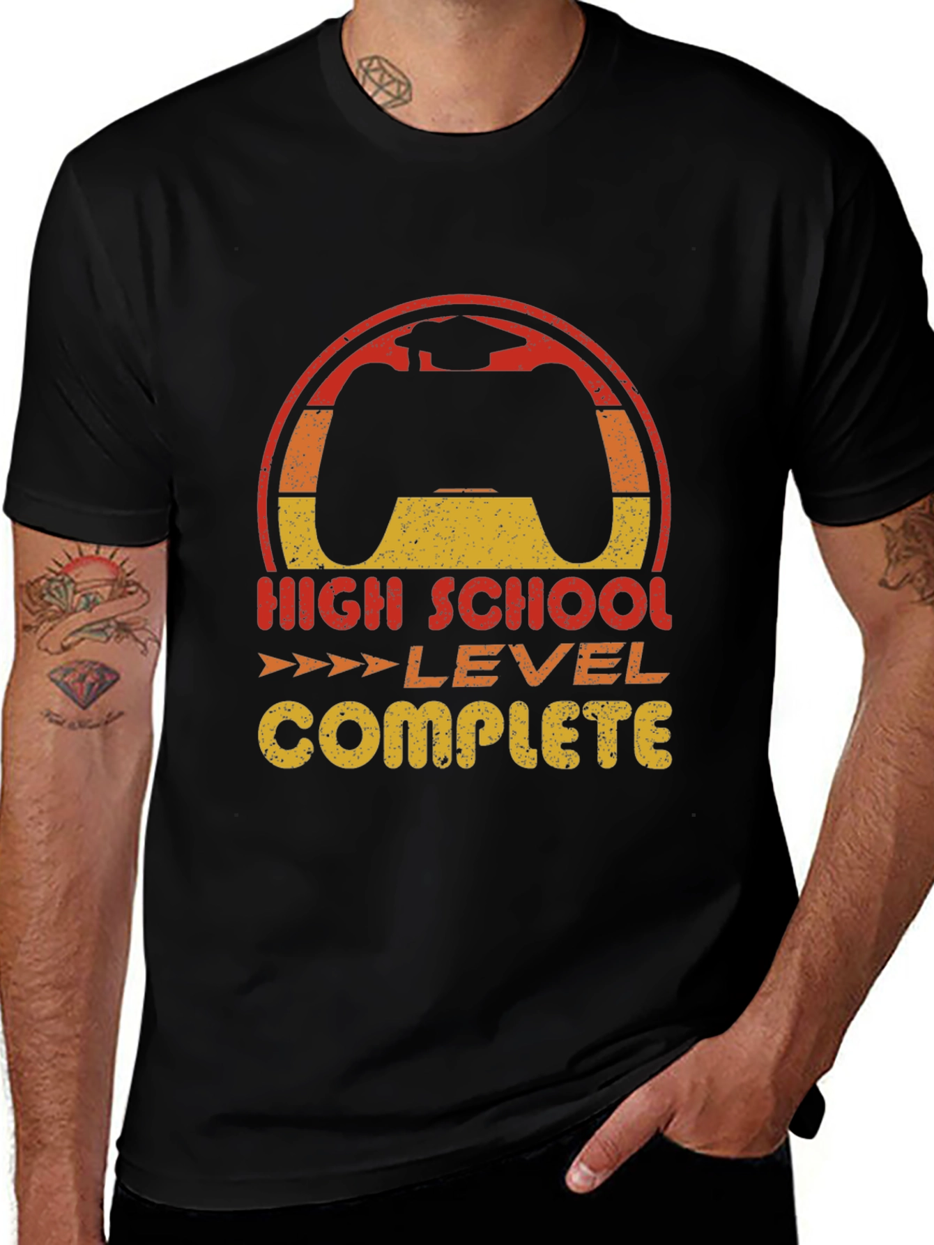 Camiseta High School Level Complete - Gamer Graduado
