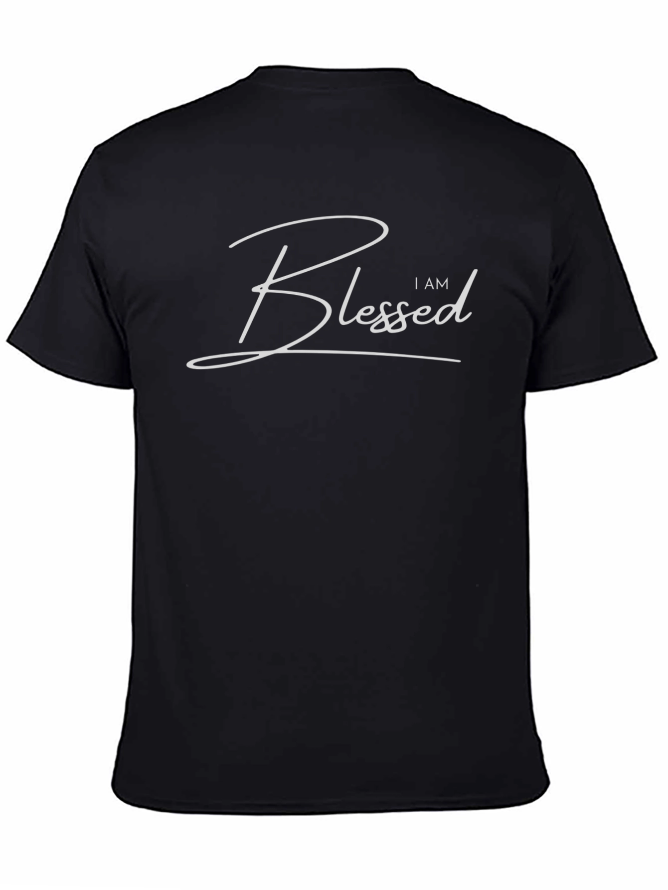 Camiseta Negra con Diseño Blessed