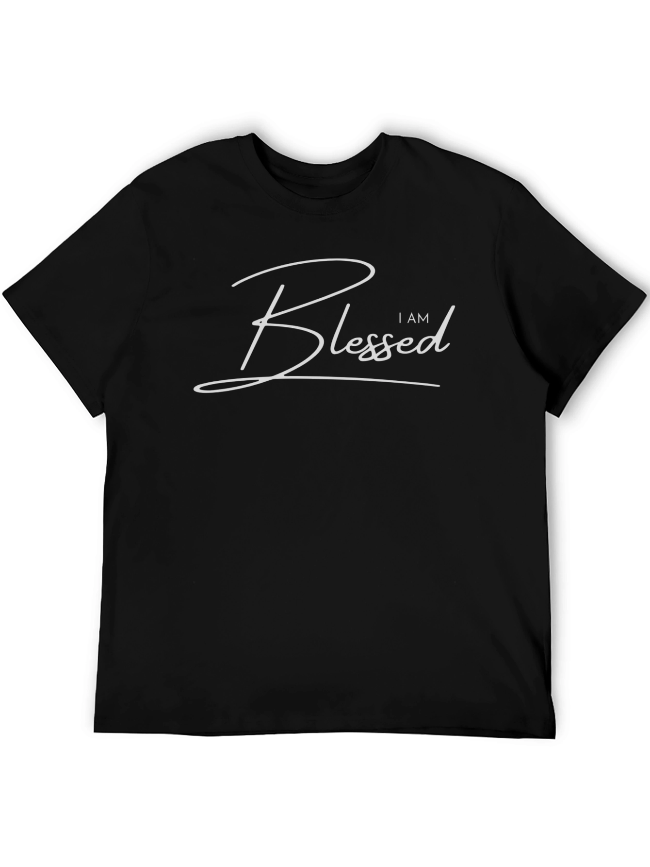 Camiseta Negra con Diseño Blessed