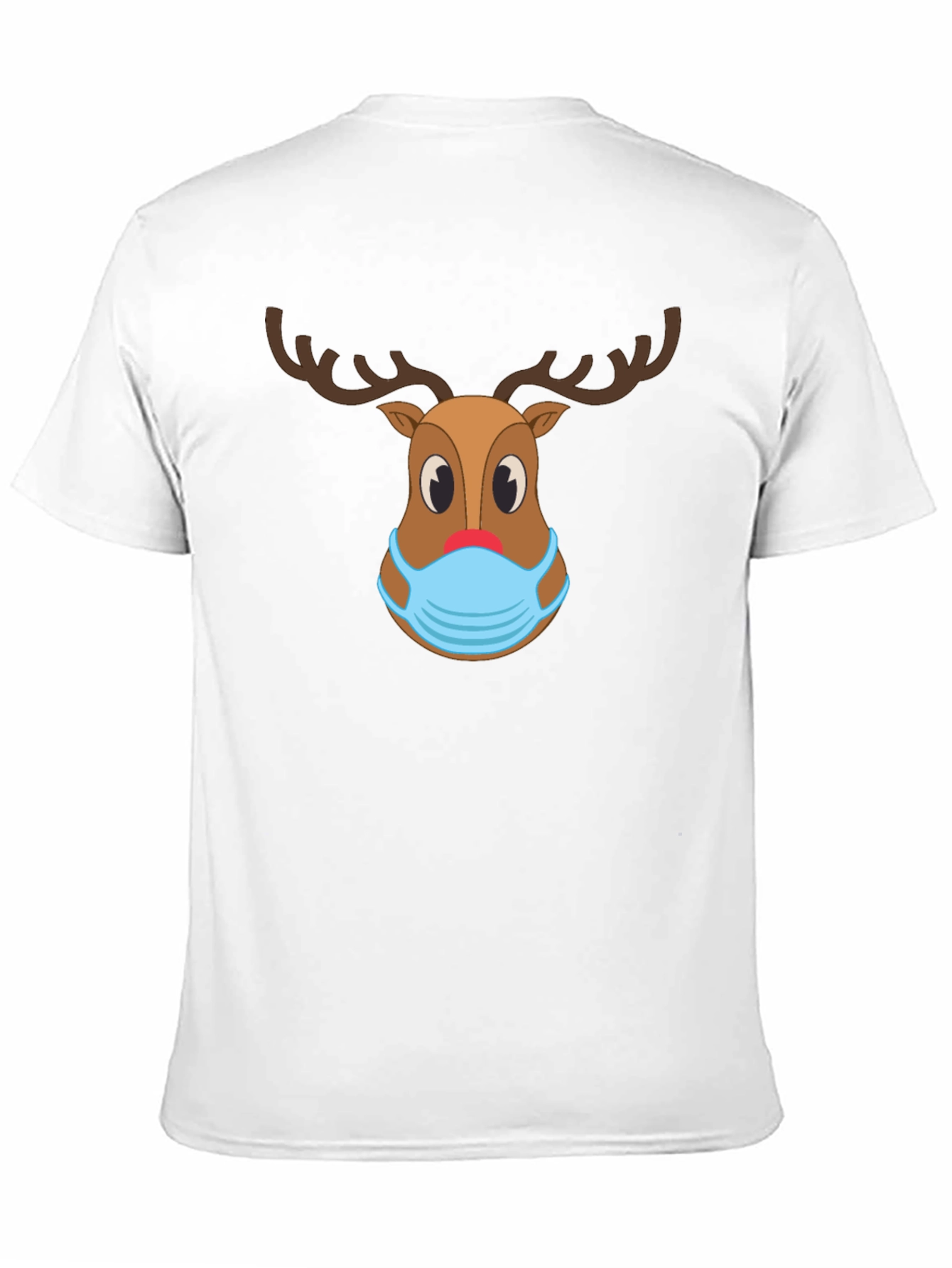 Camiseta Navideña Reno con Mascarilla - Regalo Original