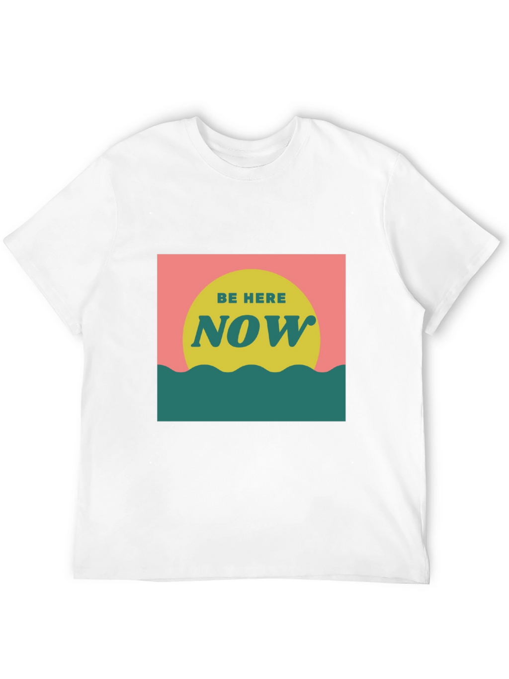 Camiseta Negra Be Here Now Estilo Retro
