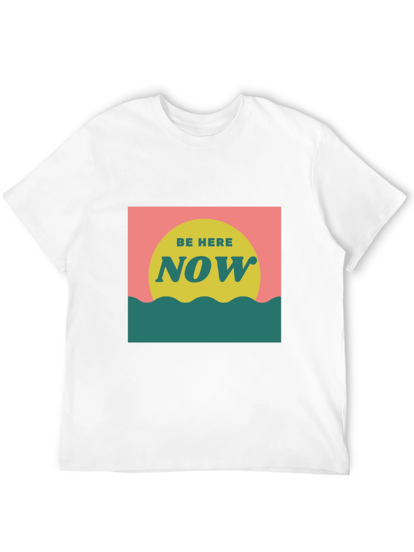 Camiseta Negra Be Here Now Estilo Retro