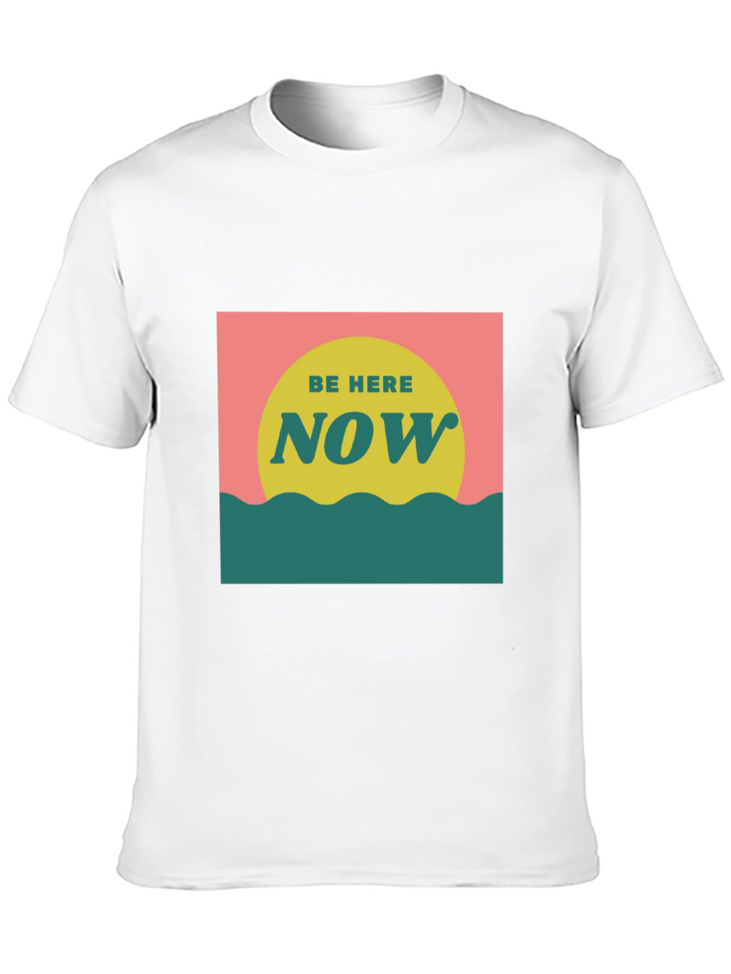 Camiseta Negra Be Here Now Estilo Retro