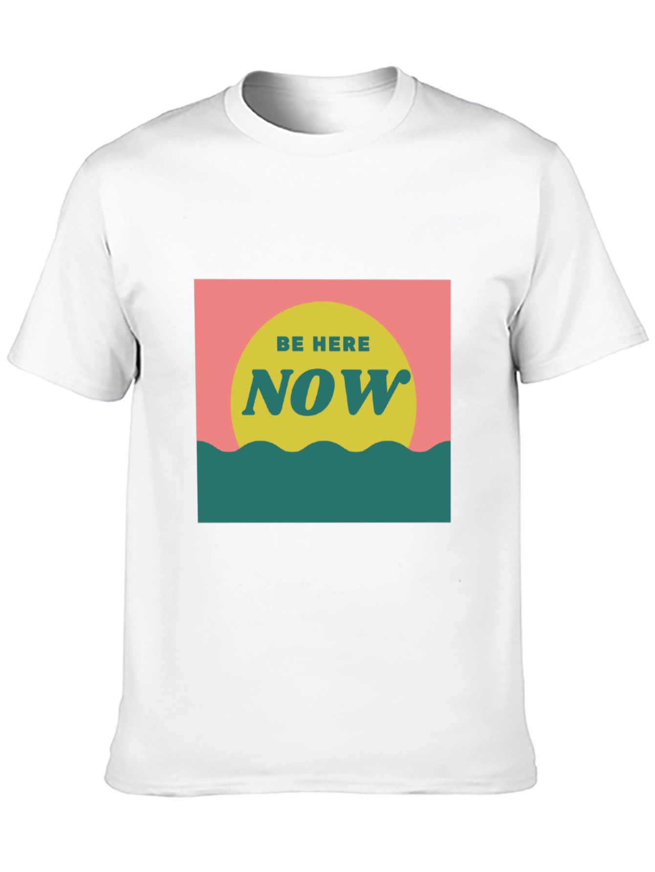 Camiseta Negra Be Here Now Estilo Retro