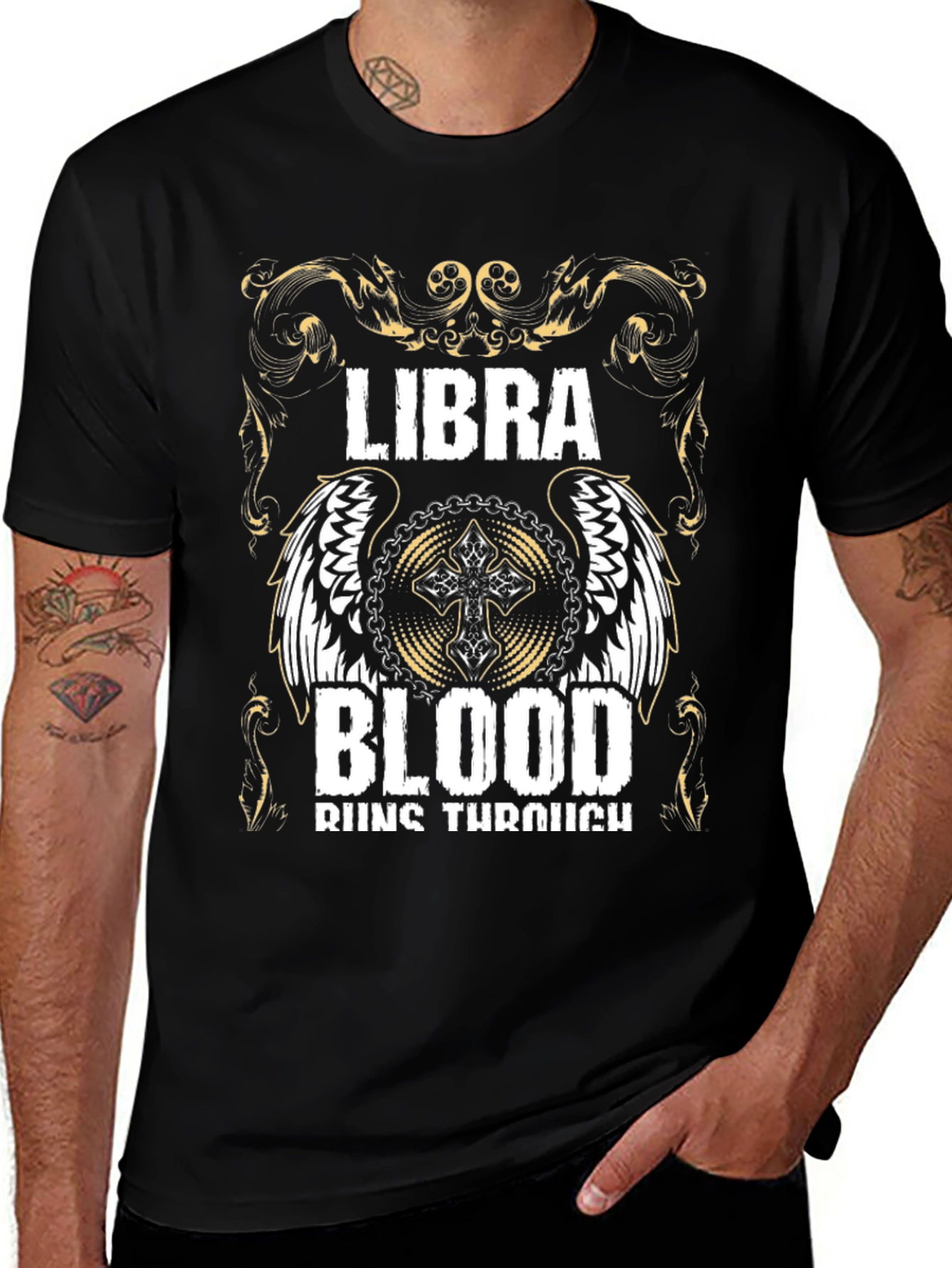 Camiseta Libra Blood Runs Through - Diseño Astrología