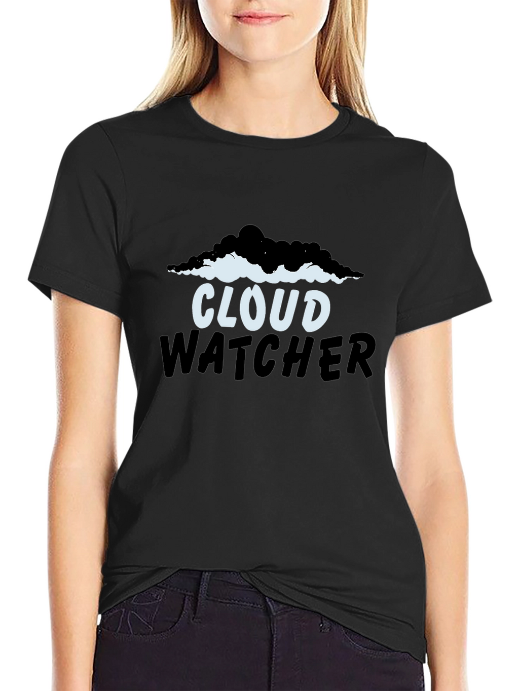 Camiseta Negra Cloud Watcher para Hombre