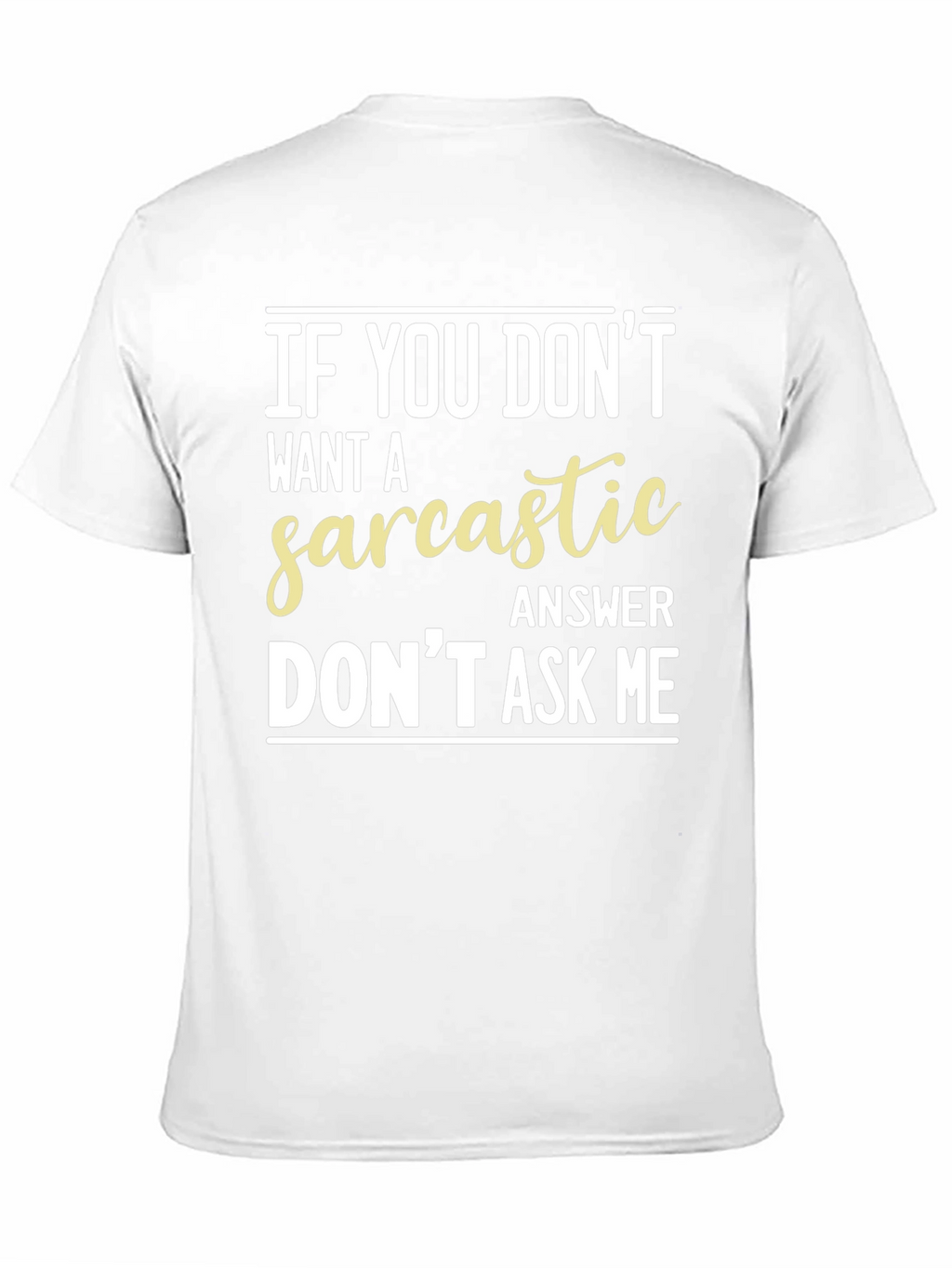 Camiseta Hombre Negra con Mensaje Sarcástico