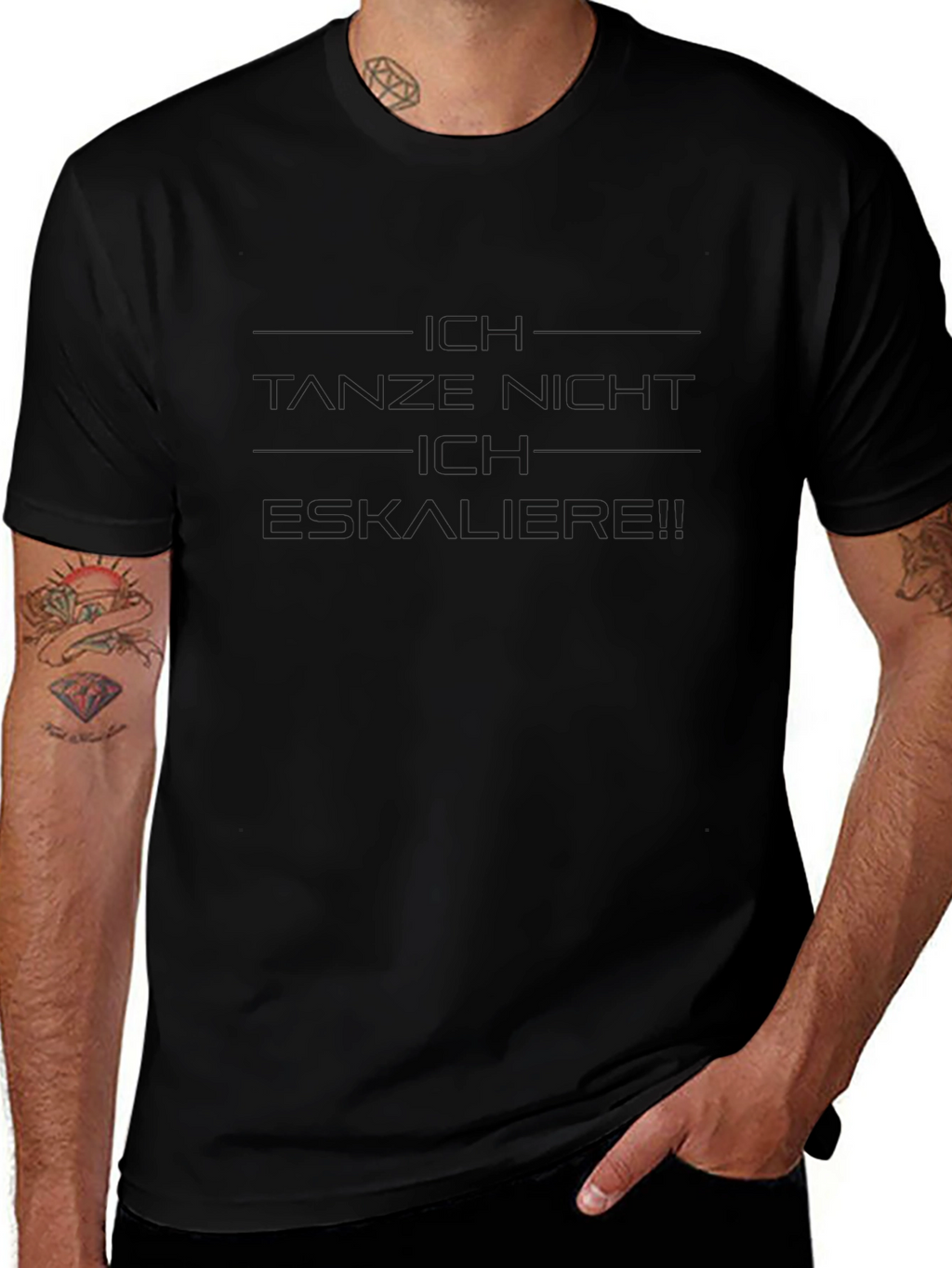 Camiseta Hombre Negra - Diseño Moderno