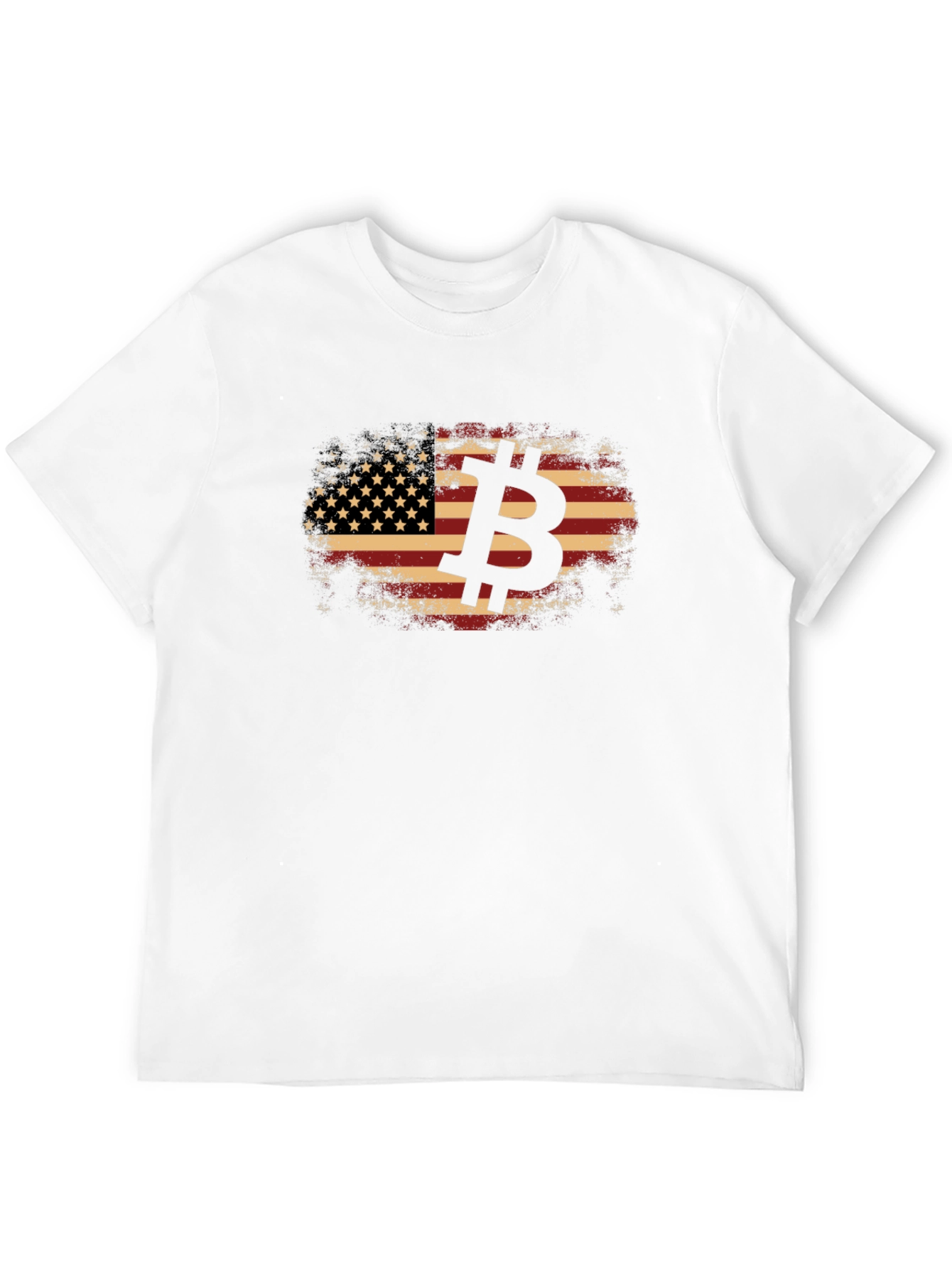 Camiseta Bitcoin Bandera Americana Vintage