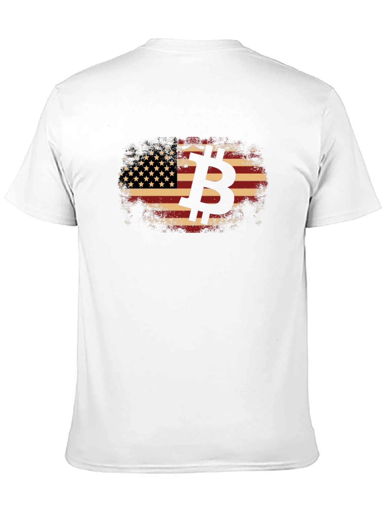 Camiseta Bitcoin Bandera Americana Vintage