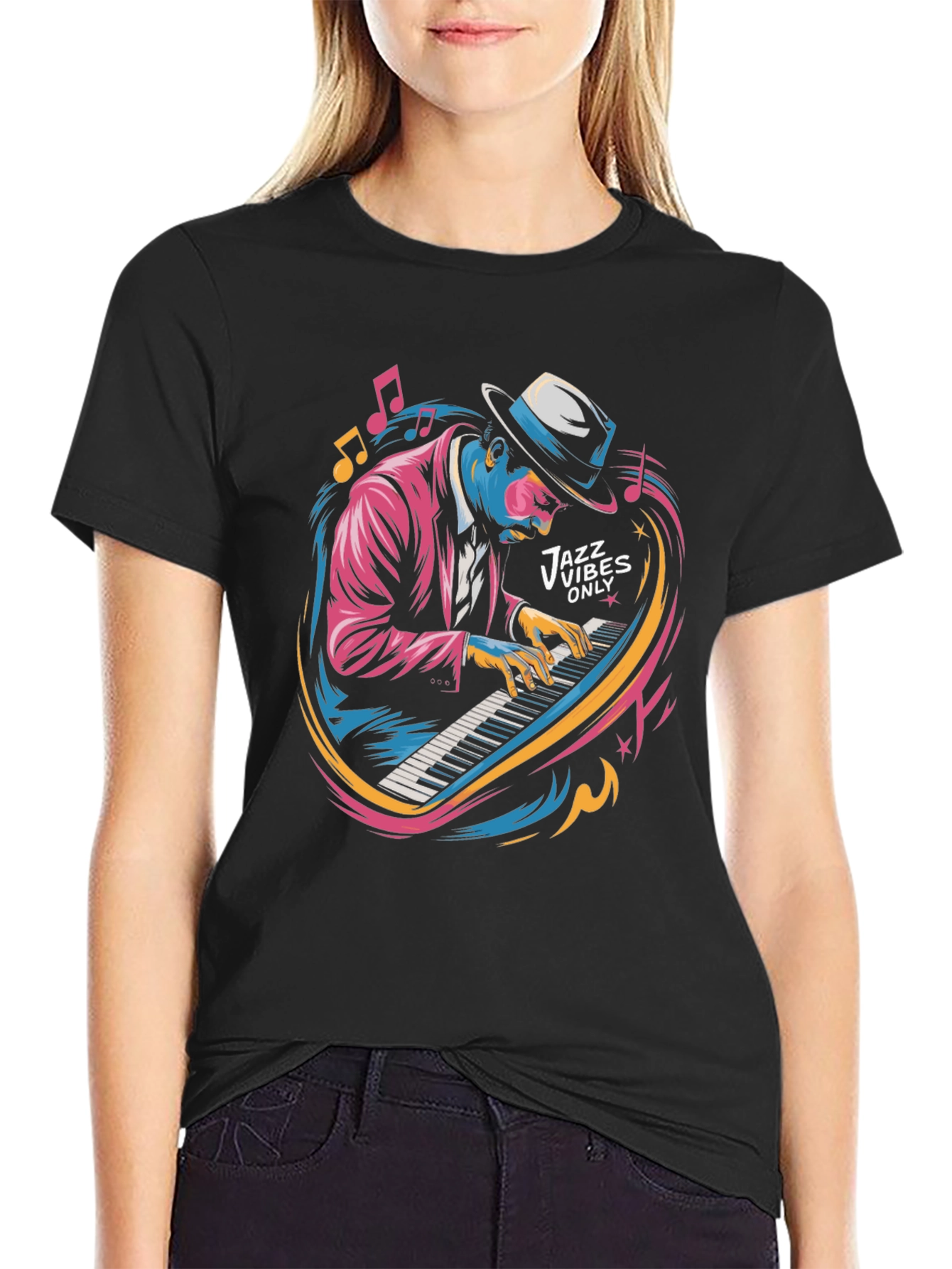 Camiseta Jazz Vibes Only para Amantes de la Música