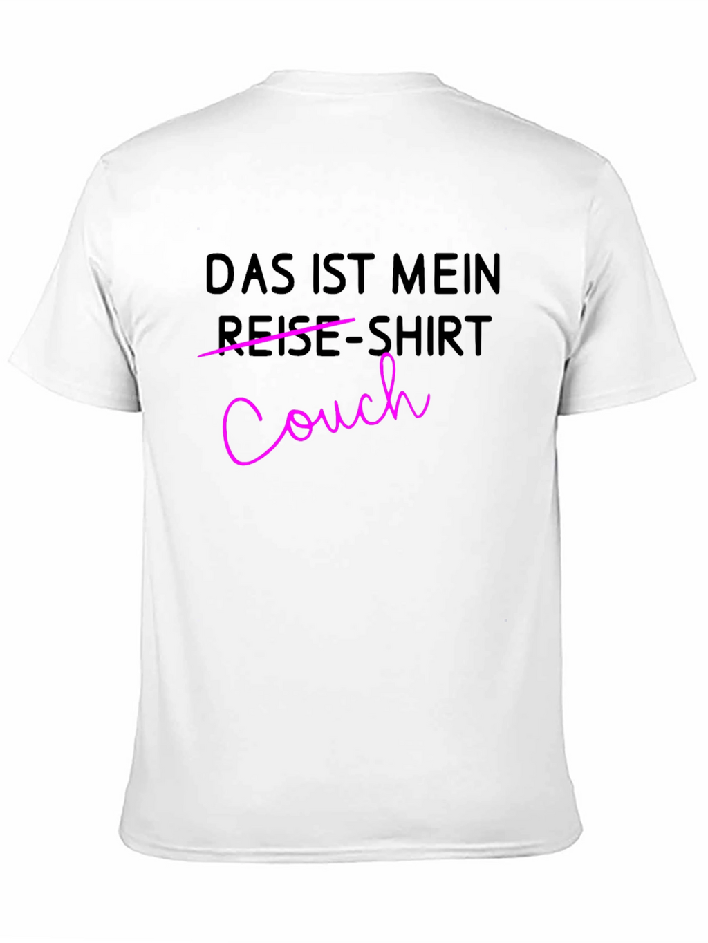 Camiseta Hombre Negra Diseño Divertido Couch