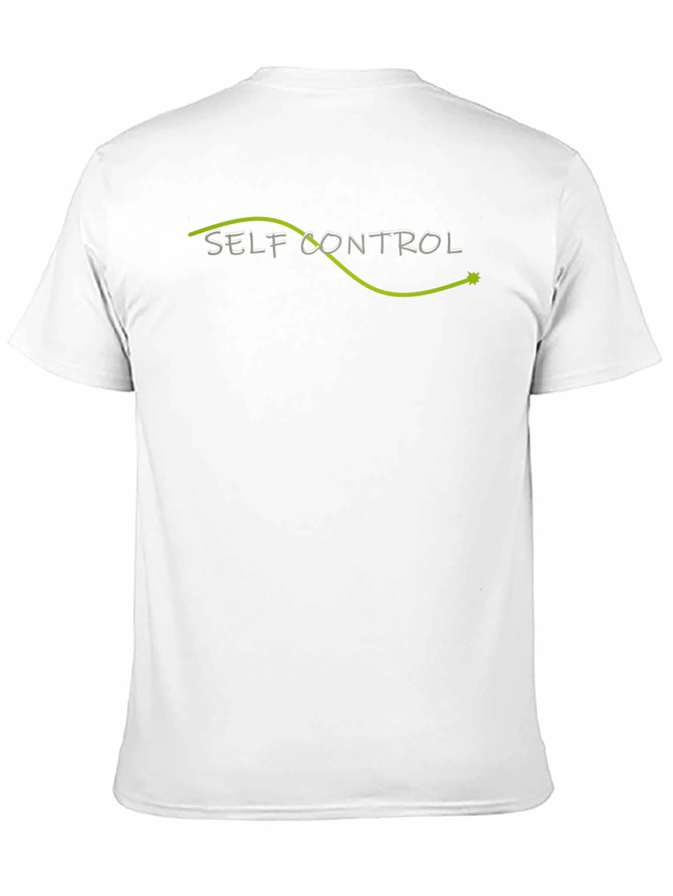 Camiseta Negra Autocontrol Diseño Gráfico