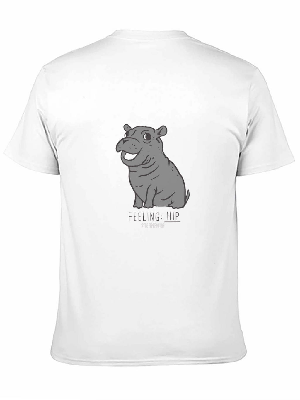 Camiseta Negra con Diseño de Hipopótamo Fiona
