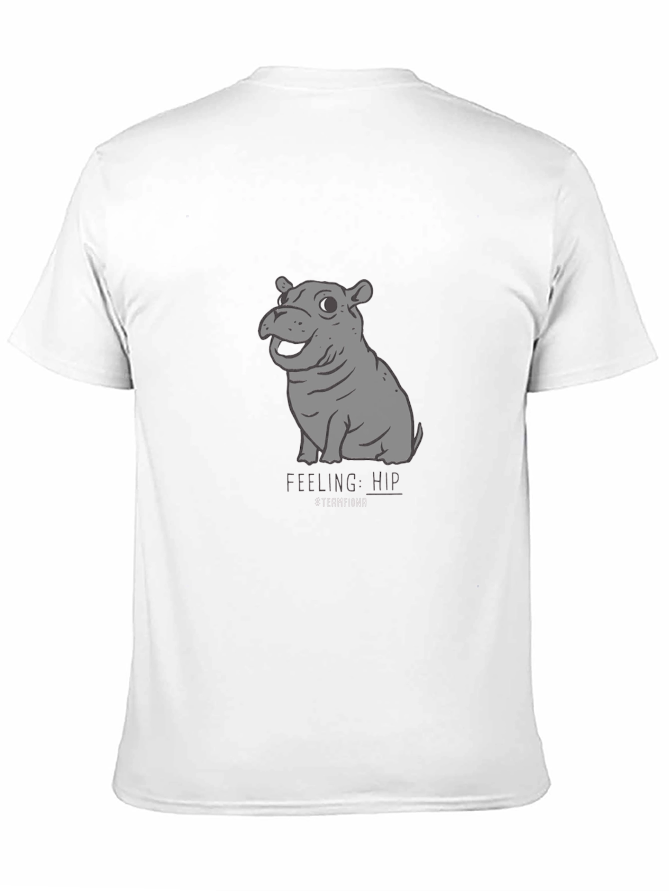 Camiseta Negra con Diseño de Hipopótamo Fiona