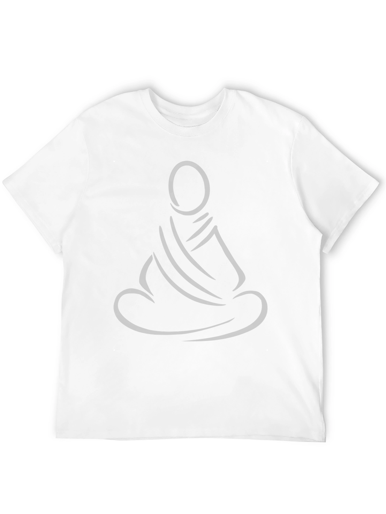 Camiseta Negra con Diseño de Buda Minimalista