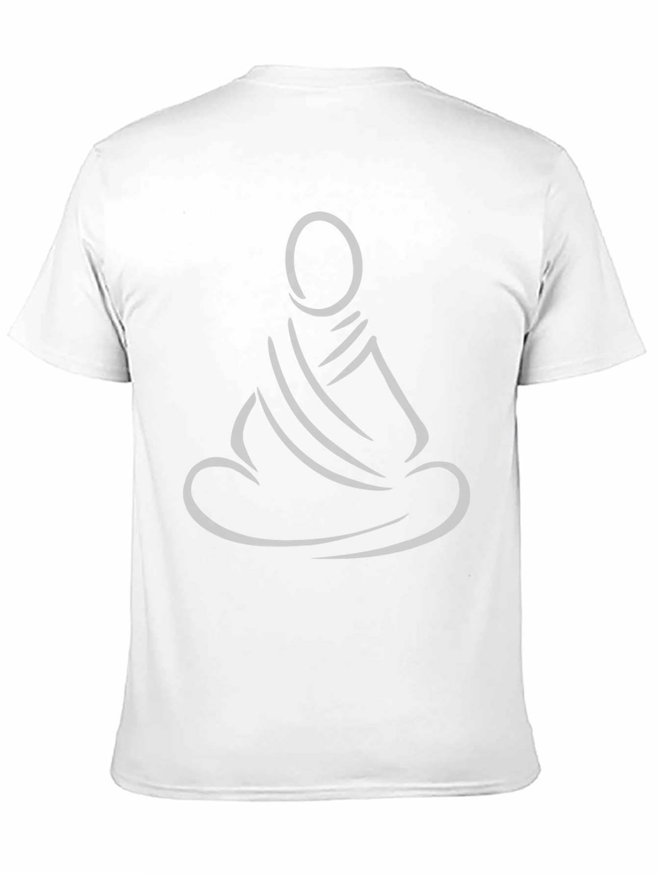 Camiseta Negra con Diseño de Buda Minimalista
