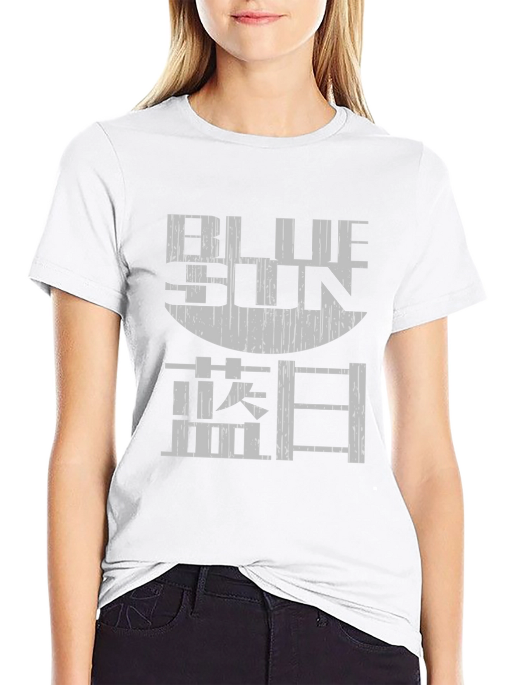 Camiseta Negra Blue Sun con Diseño Gráfico