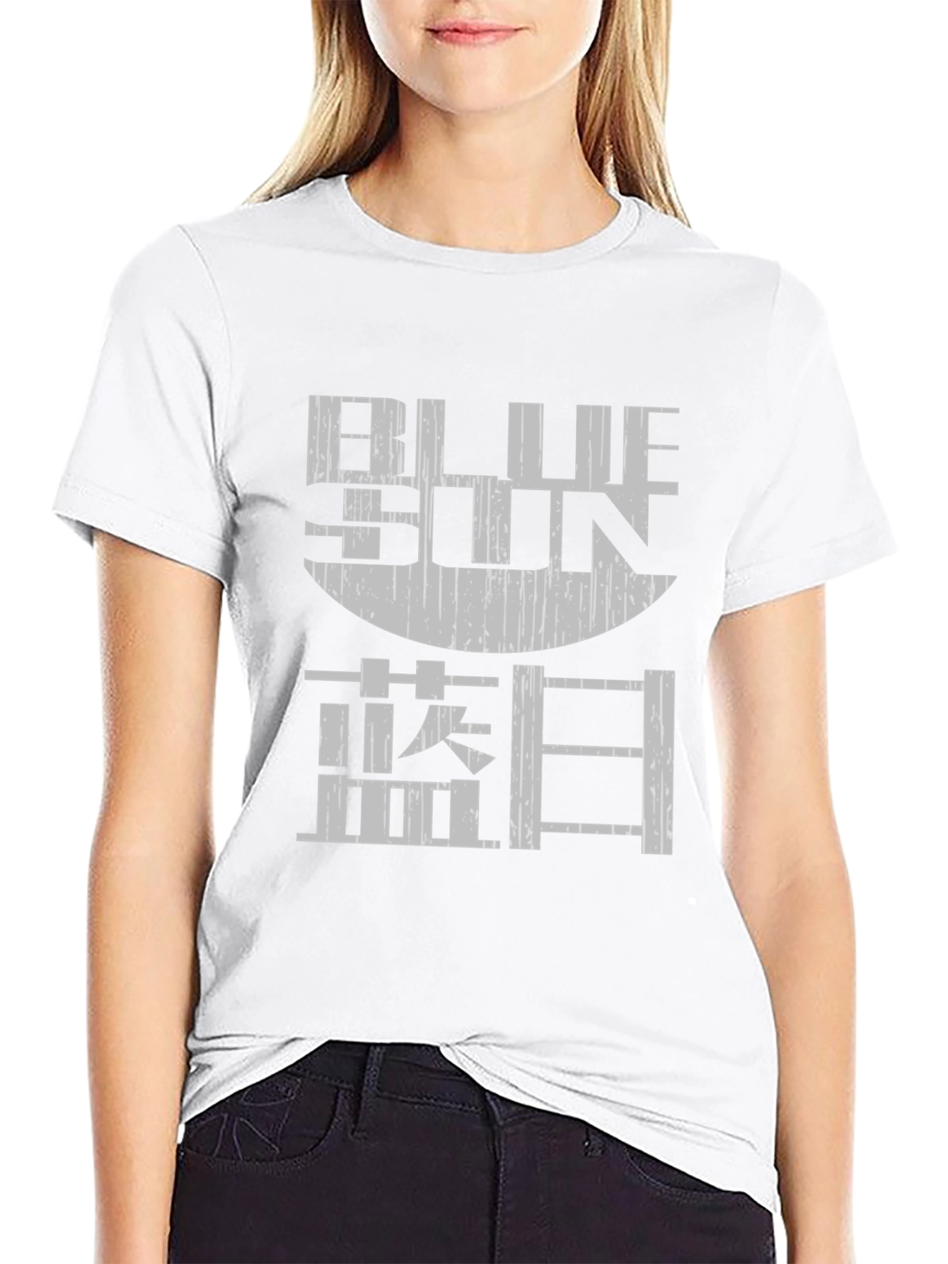 Camiseta Negra Blue Sun con Diseño Gráfico