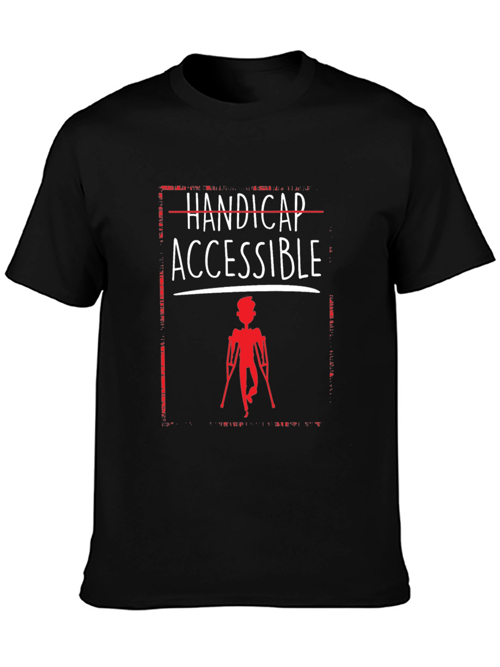 Camiseta con Diseño Handicap Accessible en Negro
