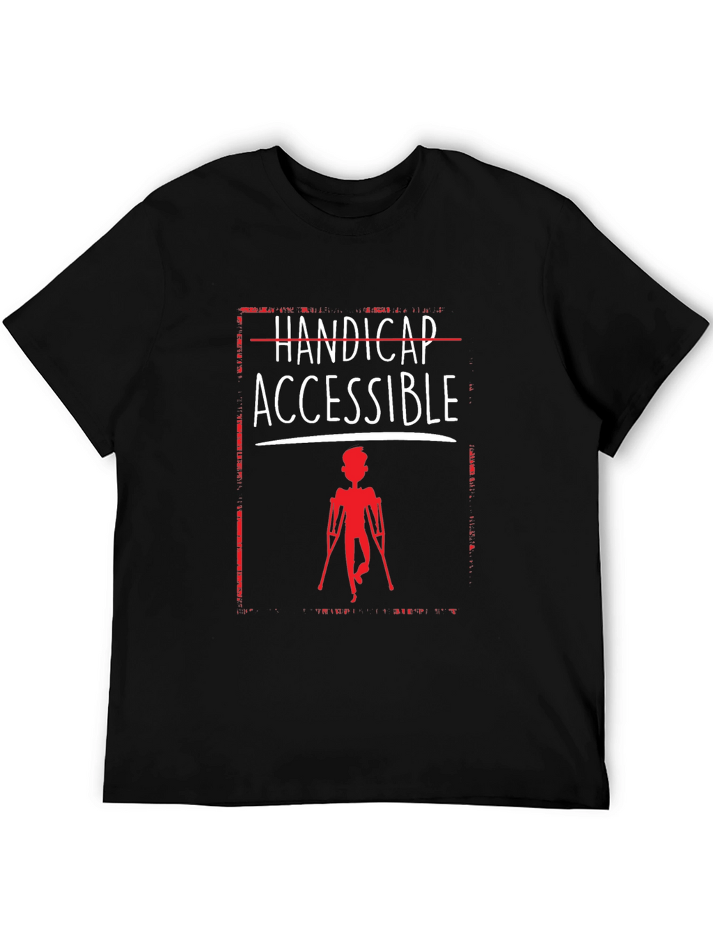 Camiseta con Diseño Handicap Accessible en Negro