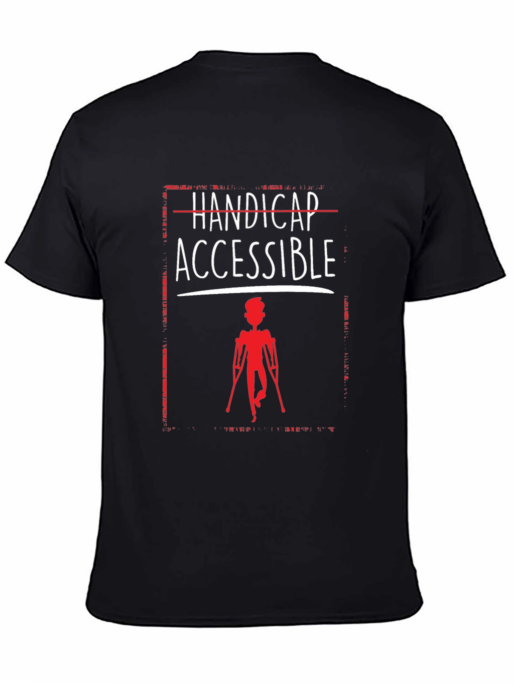 Camiseta con Diseño Handicap Accessible en Negro