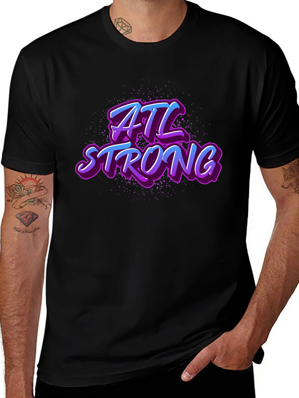 Camiseta Negra ATL Strong