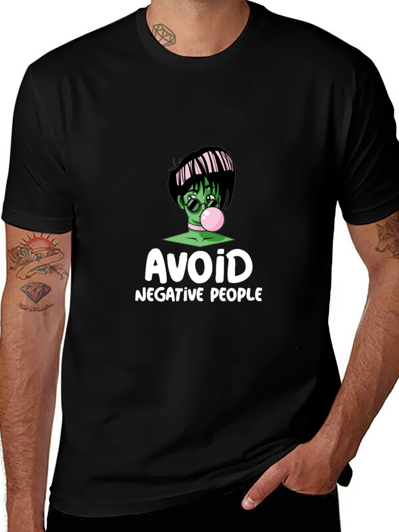 Camiseta Negra Avoid Negative People