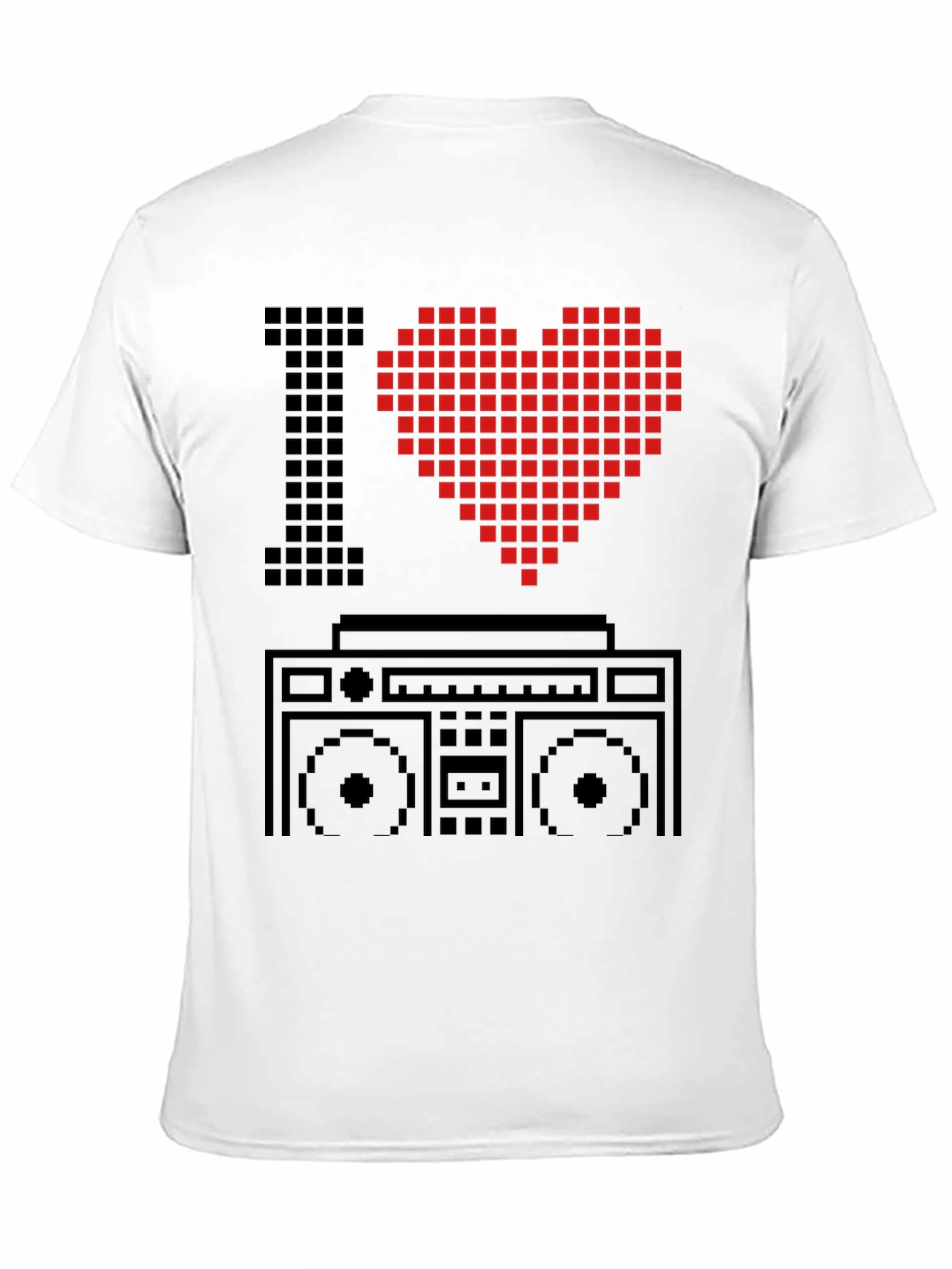 Camiseta Hombre Negra I Love 8-bit Boombox
