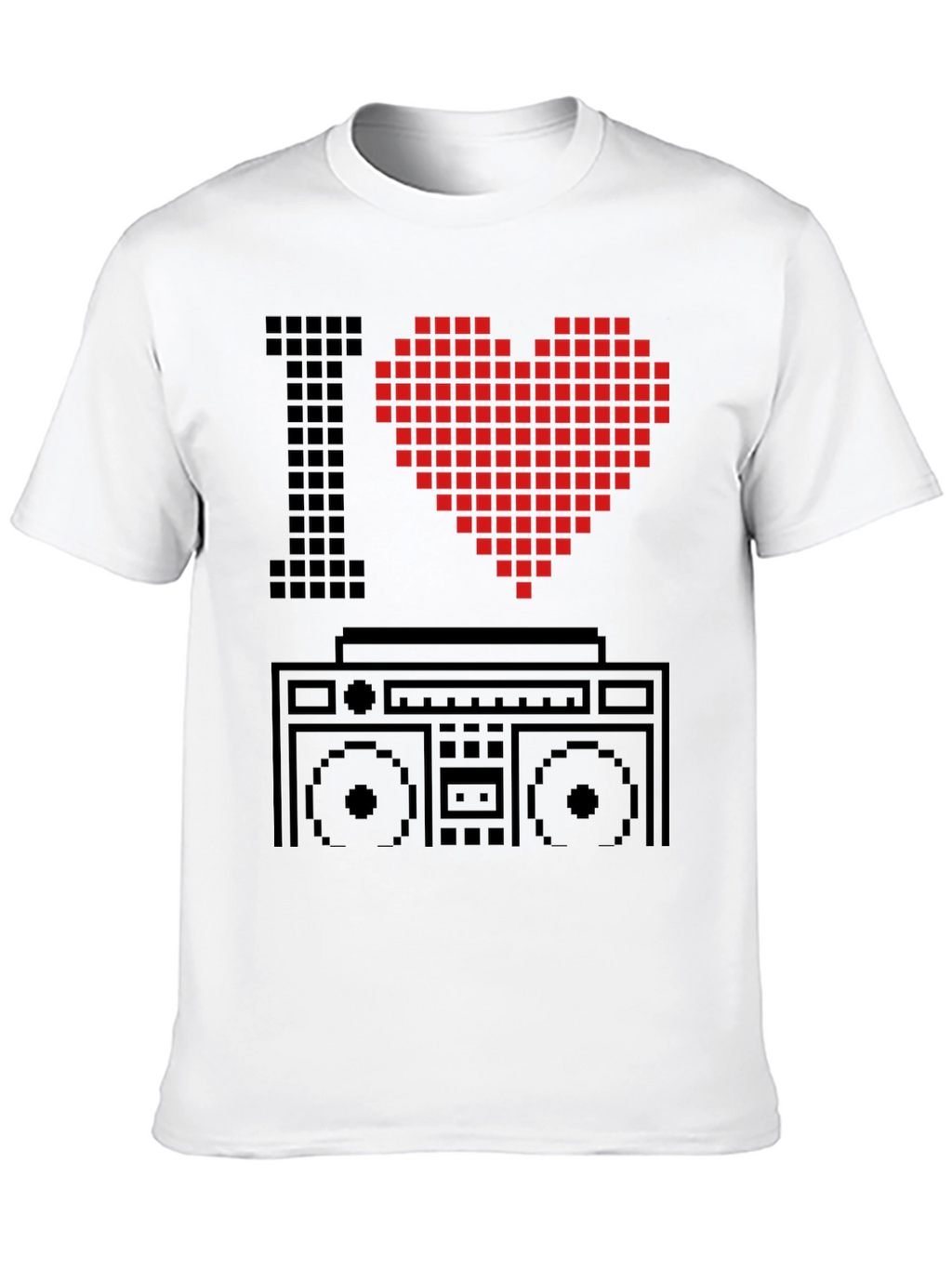 Camiseta Hombre Negra I Love 8-bit Boombox