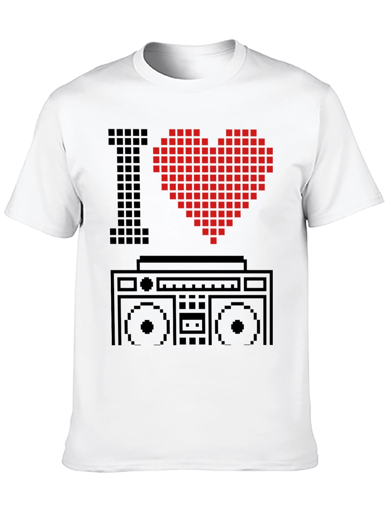 Camiseta Hombre Negra I Love 8-bit Boombox
