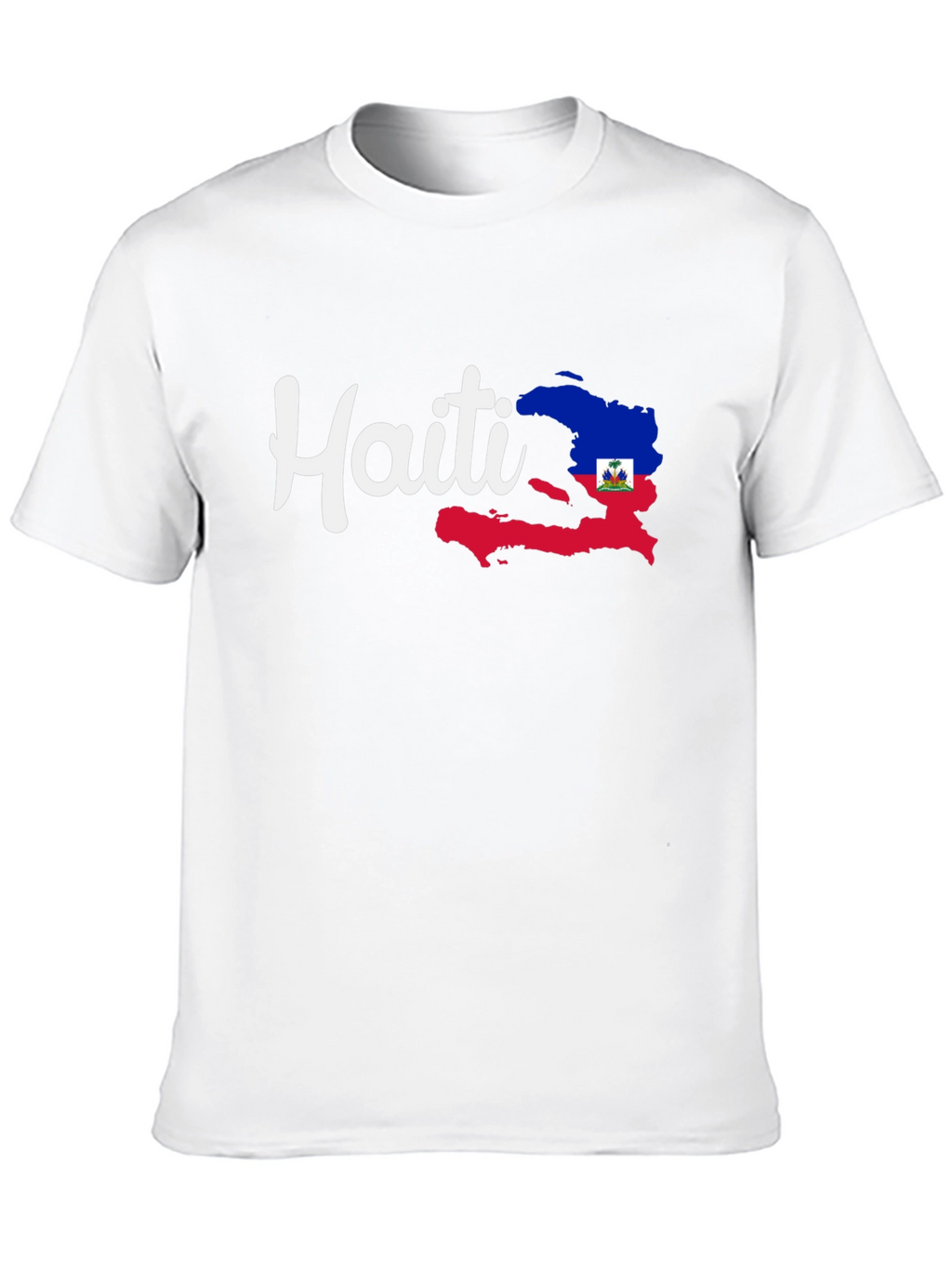 Camiseta Negra con Diseño de Haití