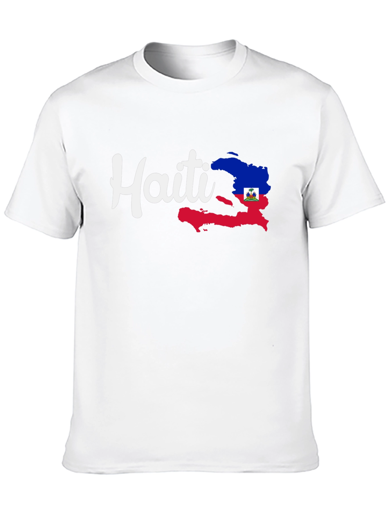 Camiseta Negra con Diseño de Haití