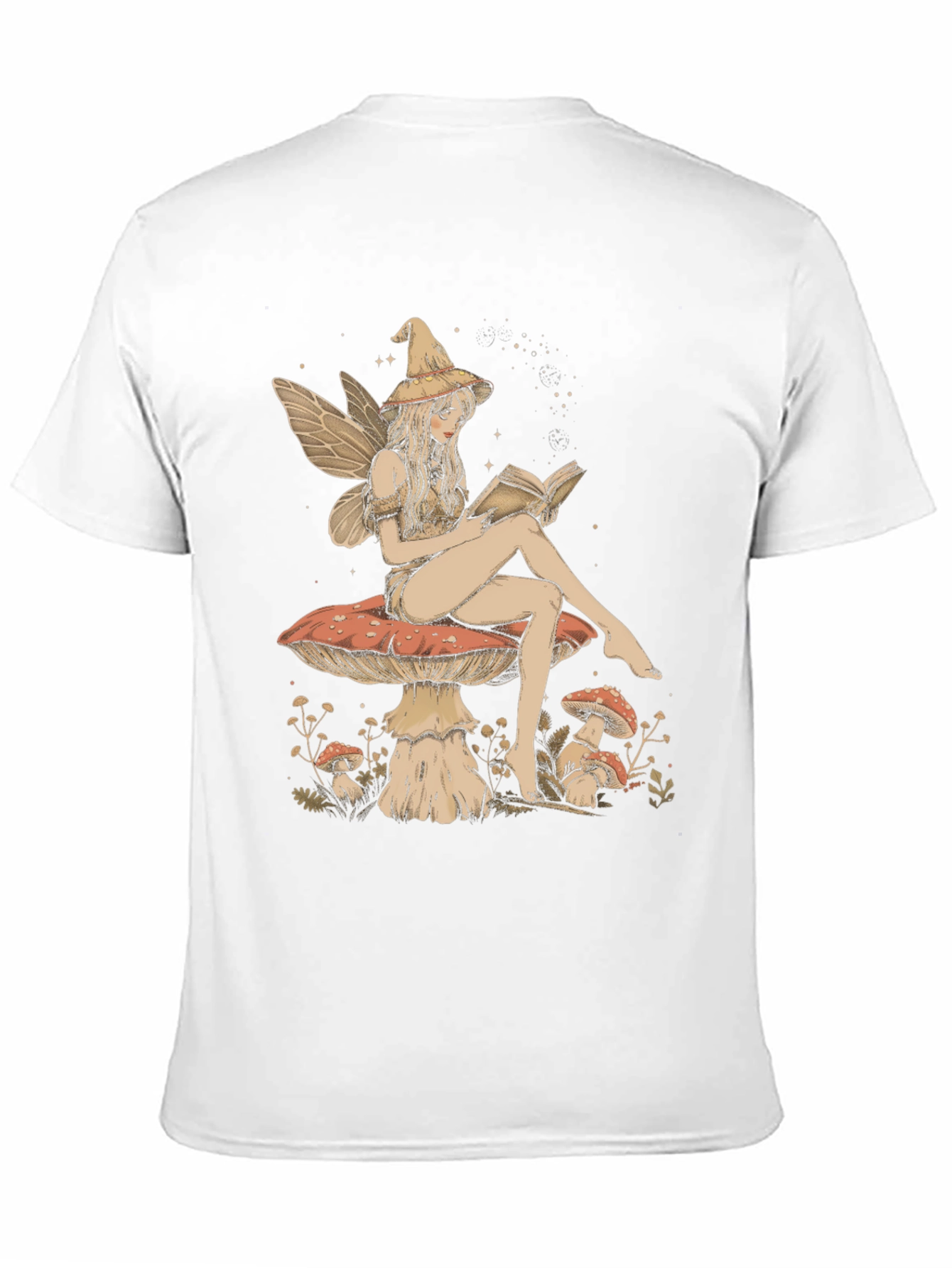 Camiseta Negra con Diseño de Hada Lectora