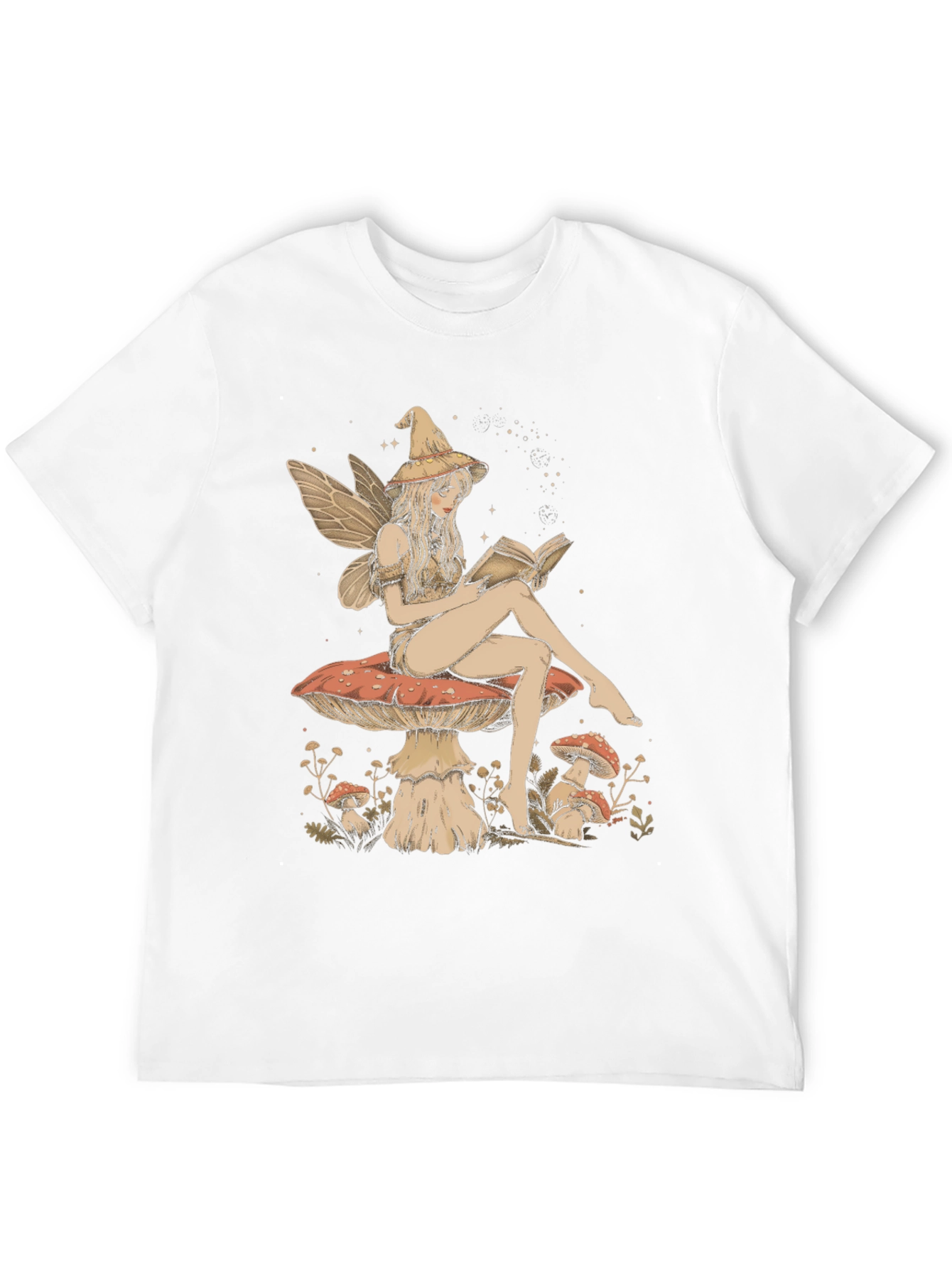 Camiseta Negra con Diseño de Hada Lectora